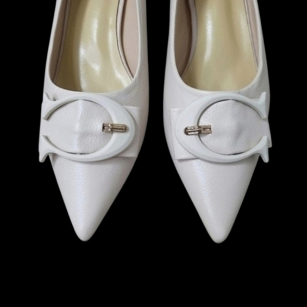 C. Paravano “Olivia” C Buckle Pointed Toe Leather Pumps – 42 EU / 11.5 US – 2.1" - Picture 8 of 12